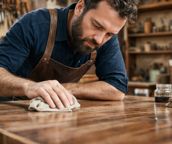 Craftsman Polishing Wood