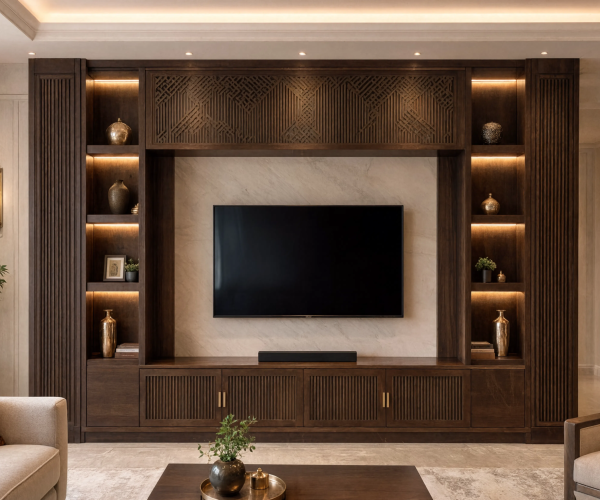 Custom Wooden Wall Unit